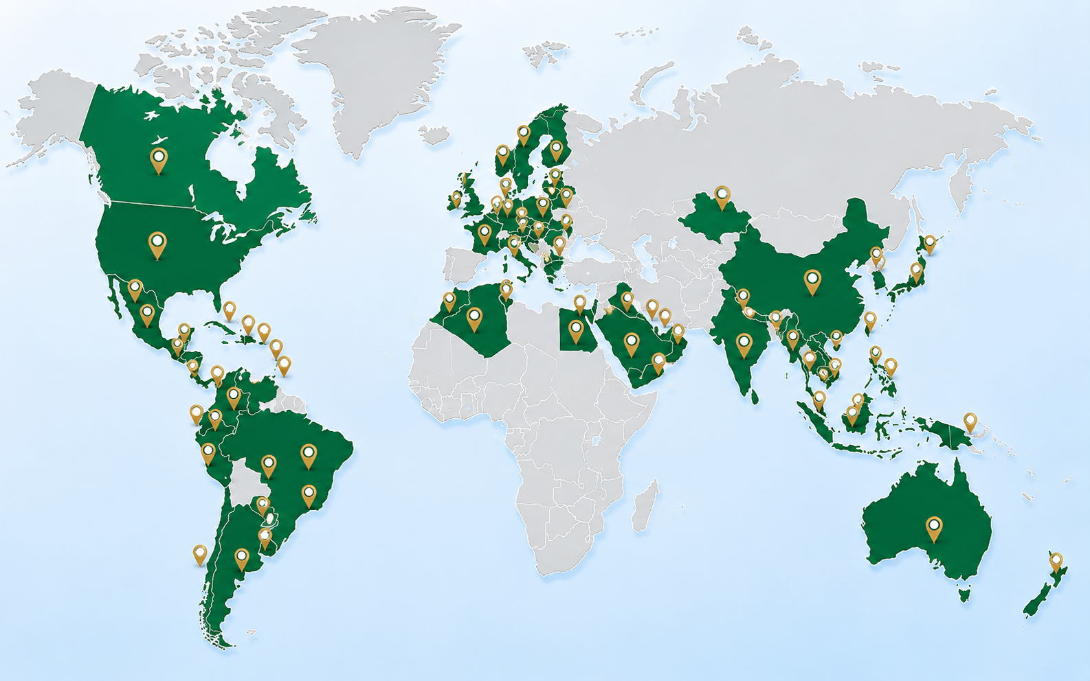 Saudi Arabia eVisa eligible countries highlighted on a world map